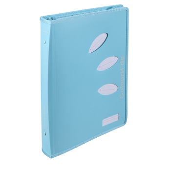 Colourhide 48cm Zipper Binder File/Document Organiser Sky Blue