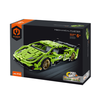 457pc iM.Master Pull Back Super Car Building Blocks Kids Toy Kit Green 6y+