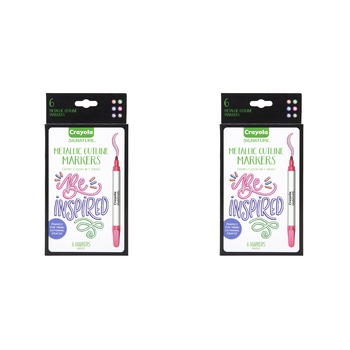12pc Crayola Signature Metallic Outline Markers 8+