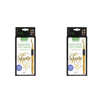 12pc Crayola Signature Liquid Metal Craft Markers 8+