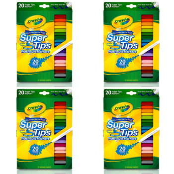 80pc Crayola Super Tips Washable Markers Kids 3y+