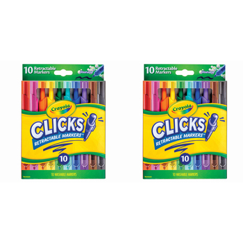 20pc Crayola Clicks Retractable Washable Markers 8+