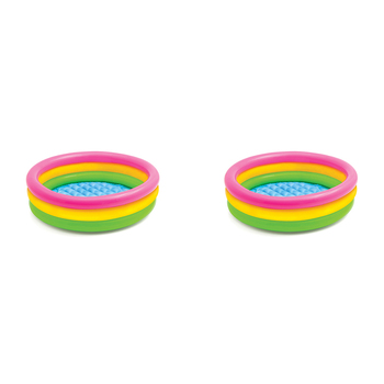 2PK Intex Sunset Glow 86x25cm Inflatable Baby Swimming Pool 1-3y