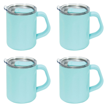 4PK Annabel Trends The Big Mug 470ml Double Walled Stainless Steel - Blue