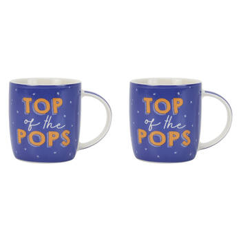 2PK Annabel Trends Coffee Mug Porcelain Top Of The Pops w/ Handle 9cm - Blue