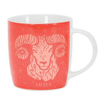 Annabel Trends Coffee Mug Zodiac Aries 350ml Cup w/ Handle - Orange