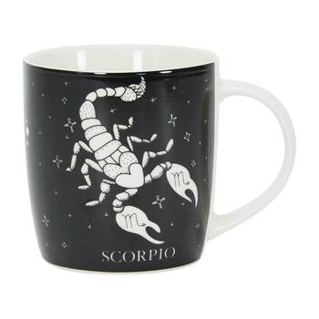 Annabel Trends Coffee Mug Zodiac Scorpio 350ml Cup w/ Handle - Black