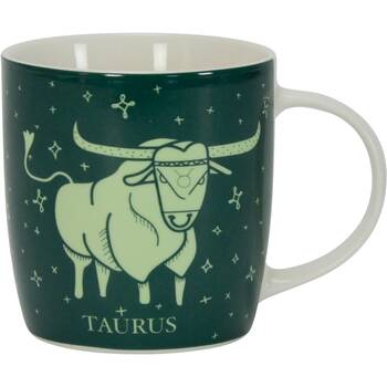 Annabel Trends Coffee Mug Zodiac Taurus 350ml Cup w/ Handle - Green