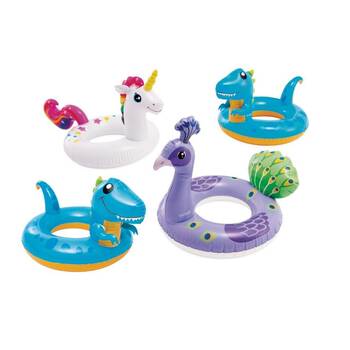 4PK Intex Big Animal Kids/Children Inflatable Pool Rings - Assorted