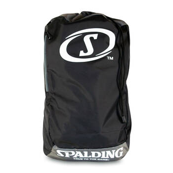 Spalding Water Resistant Adult Sackpack Sport Backpack w/ Drawstring Black
