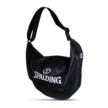 Spalding Lightweight Mesh Basketball Shoulder Sporting Travel Bag Black