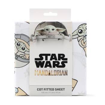 Lucas Film Grogu Star Wars Themed Cot Fitted Sheet 100% Cotton