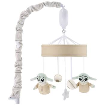 Lucas Film Grogu Star Wars Musical Baby Lullaby Mobile For Cot Sage/Tan