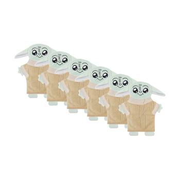 6PK Lucas Film Grogu Star Wars Childrens Wash Mitt 100% Cotton Tan/Sage