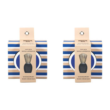 2PK Arome Ambiance Men's Shaving Brush/Shave Cream Kit