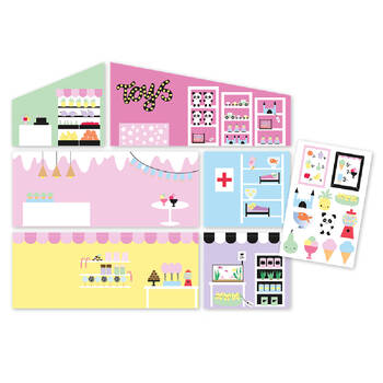 Lundby Creative Shop Wall Dollhouse Sticker Decals Decor Set 65x20cm 4y+
