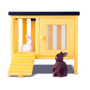 3pc Lundby Smaland Rabbits & Hutch Miniature Dollhouse Accessory Toy 4y+