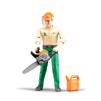 Bruder Bworld Forestry Worker w/ Accessories
