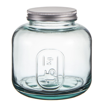 Ladelle Eco Recycled Rustico 1500ml Clear Storage Jar Bottle Glass Container