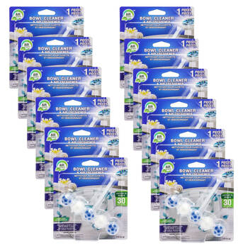 12PK Air Fusion Toilet Bowl Cleaner & Air Freshener - Fresh Linen