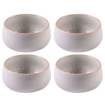 4PK Ladelle Nestle 11cm Round Stoneware Dip Snack Bowl - White
