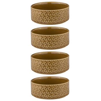4PK Ladelle Heath 10cm Round Porcelain Serving Dip Bowl - Caramel
