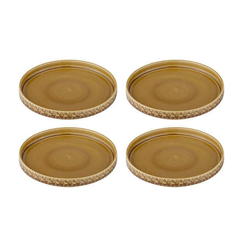 4pc Ladelle Heath Caramel Tapas Plate