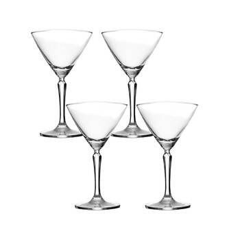 4pc Wiltshire Salute Martini Drinking Glasses Set 215ml