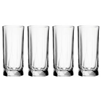 4pc Wiltshire Salute Long Drinking Tumbler Glasses Set 430ml
