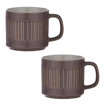 2PK Ladelle Carve Mulberry Mug