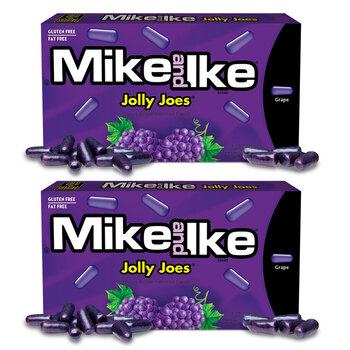 2PK Mike & Ike 120g Jolly Joes Grape Flavoured Chewy Candy