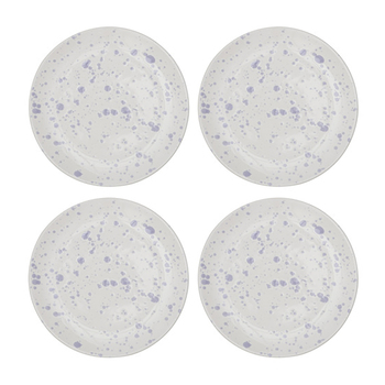 4pc Ladelle Carnival Stoneware 18cm Round Serving Cake Plate - Lilac