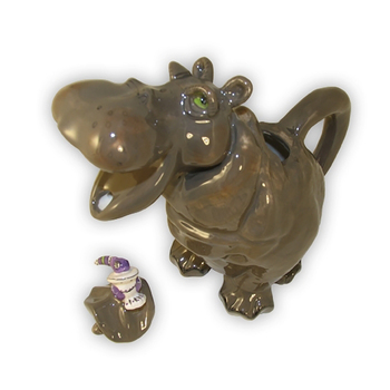 Hippo Novelty Collectable Ceramic Themed Decorative Teapot 20cm