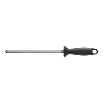 Zwilling 23cm Chromium Plated Sharpening Steel Knife Sharpener - Black