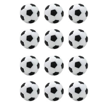 2x 6pc Regent Foosball Table Soccer Themed Playing Balls White/Black