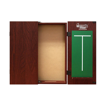 Formula Sports 58cm Dartboard Cabinet Chalkboard Mahogany
