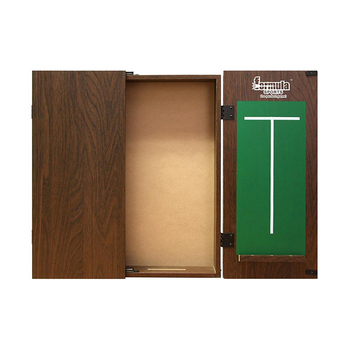 Formula Sports 58cm Dartboard Cabinet Chalkboard Walnut