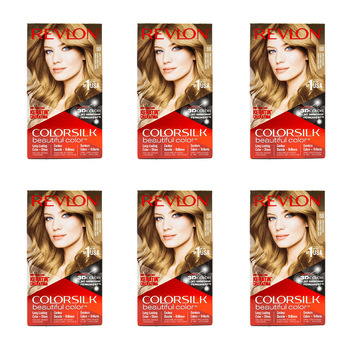 6PK Revlon Colorsilk Permanent Hair Color w/ Keratin 60 Dark Ash Brown