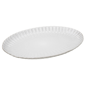 Ladelle Marguerite Stoneware Oval Serving Platter 40x27x3cm White