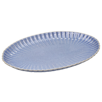 Ladelle Marguerite Stoneware Oval Serving Platter/Plate Powder Blue