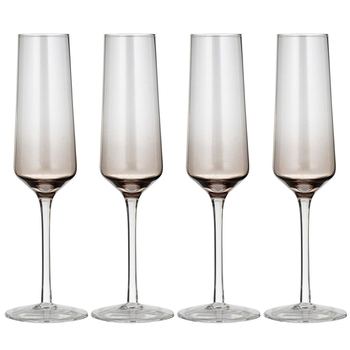4PK Ladelle Prism 240ml Champagne Glass Drinkware Set - Noir
