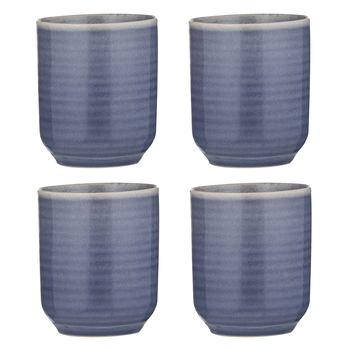 4PK Ladelle Melange Cornflower Stoneware 390ml/10cm Tumbler - Blue