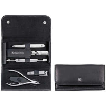 5pc Zwilling Pocket Case Classic Inox Leather Stainless Steel Nail Care Set