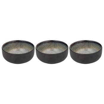 3PK Ladelle Fusion Stoneware 10cm Dip Bowl Round - Mocha