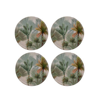 4pc Ladelle Panama Metal Round Drink Coaster Reusable Dining Table Protector