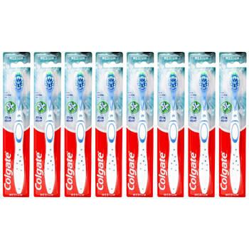 8PK Colgate Toothbrush Max White Polishing Star Medium