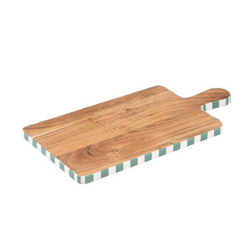 Ladelle Panama Stripe Wood Serving/Cutting Board 41cm Food Platter/Tray Brown