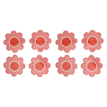 2PK Annabel Trends Ceramic Coaster Set Drink Mat Table Protector 11cm Flower