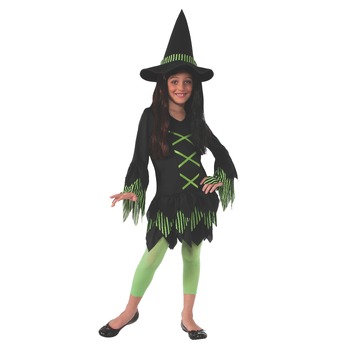 Rubies Lime Witch Girls Dress Up Costume - Size M