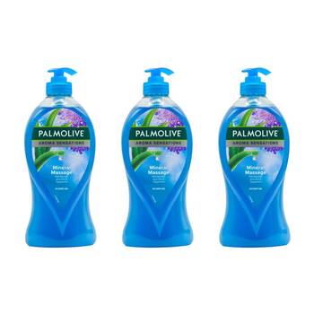 3PK Palmolive 750ml Shower Gel Aroma Sensations Mineral Massage